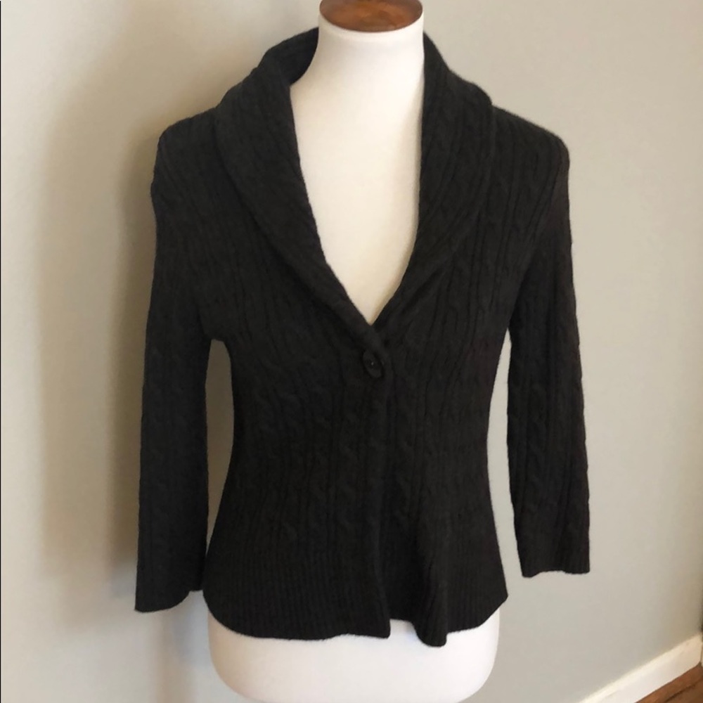 LOFT soft brown cardigan size M